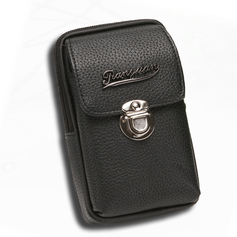 Vyrinė juostos telefono krepšys iš PU odos, užrakinimas, vertikalus kvadrato formos, modelis A821, ženklas YIXUAN