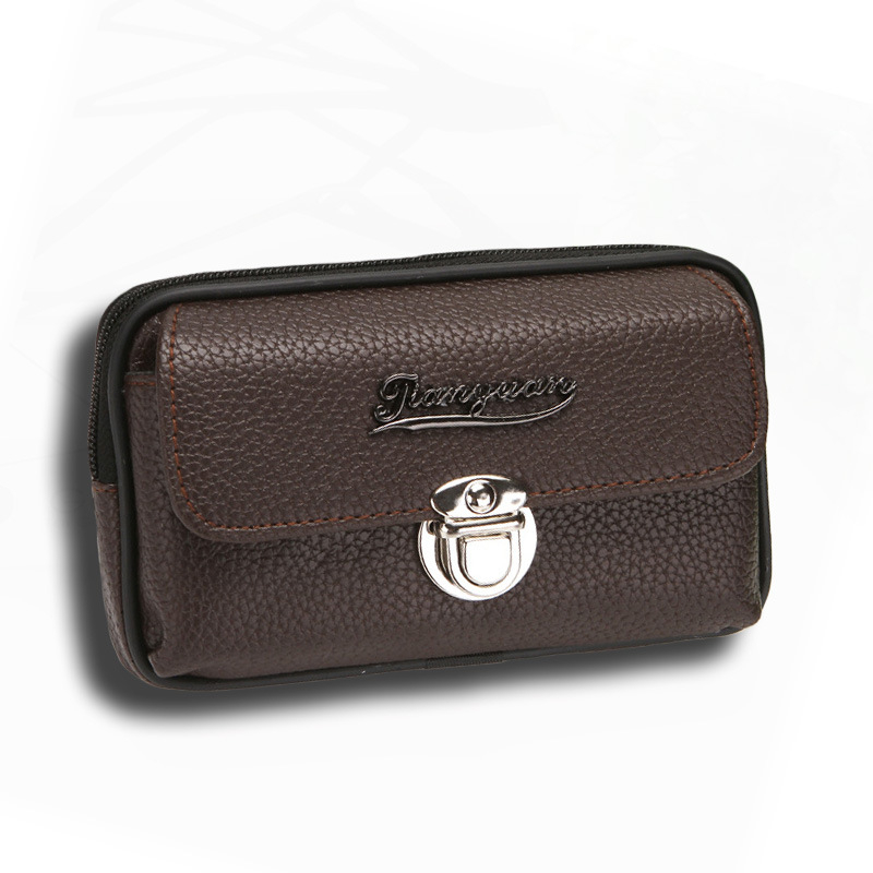 Vyrinė juostos telefono krepšys iš PU odos, užrakinimas, vertikalus kvadrato formos, modelis A821, ženklas YIXUAN