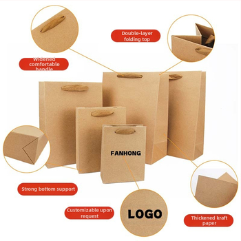 Kraft popieriaus rankinė drabužiams – ofsetinis spausdinimas, logotipas spausdintas, pritaikomas įpakavimas