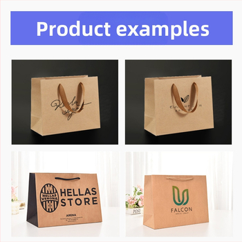 Kraft popieriaus rankinė drabužiams – ofsetinis spausdinimas, logotipas spausdintas, pritaikomas įpakavimas