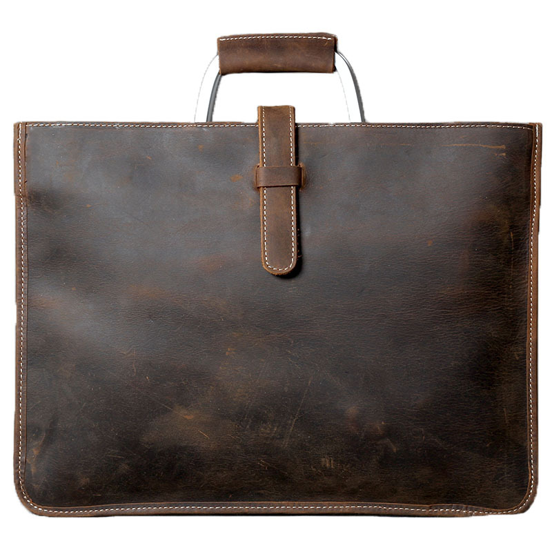 Férfi válltáska valódi bőrből – retro stílus, vízszintes négyzet alakú forma, cipzáras nyitás, belső rekesz ID-hez, telefonhoz és cipzáras zsebhez