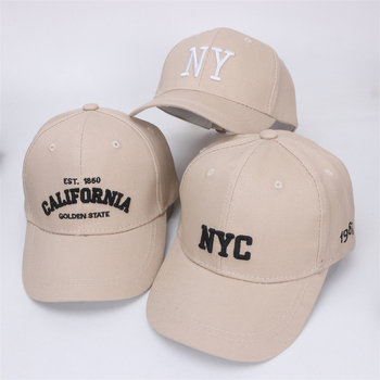 Παιδικό καπέλο μπέιζμπολ με κέντημα NYC, καμπύλη γείσο, αντηλιακή προστασία, ύφασμα βαμβάκι-πολυεστέρα, για ηλικίες 2–10 ετών