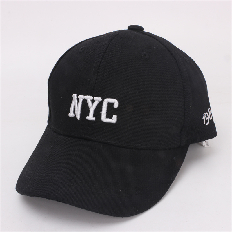 Παιδικό καπέλο μπέιζμπολ με κέντημα NYC, καμπύλη γείσο, αντηλιακή προστασία, ύφασμα βαμβάκι-πολυεστέρα, για ηλικίες 2–10 ετών