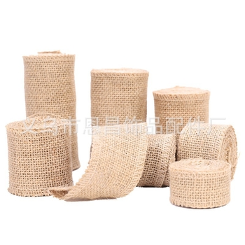 Enchang burlap ruļļa un jutas auduma lentes ar konopju auklu DIY Ziemassvētku rokdarbiem