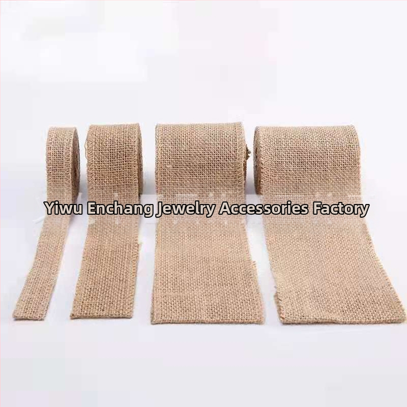 Enchang burlap рулон и конопени ленти за DIY коледни занаяти и конопено въже