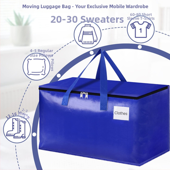 Τσάντα μετακόμισης, διπλωτή φορητή αποθήκευση για παπλώματα και ρούχα, τσάντα από ύφασμα με μεγάλο χώρο, μοντέλο ycl035a, πολυεστέρας