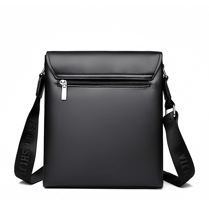 Мъжка чанта през рамо, PU кожа, бизнес стил, водоустойчива и износоустойчива, подплата от полиестер