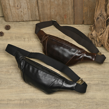 XB002 Vīriešu krūšu somiņa – ultra viegla, pirmās kārtas āda, poliestera odere