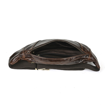 XB002 Vīriešu krūšu somiņa – ultra viegla, pirmās kārtas āda, poliestera odere