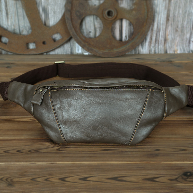 XB002 Vīriešu krūšu somiņa – ultra viegla, pirmās kārtas āda, poliestera odere