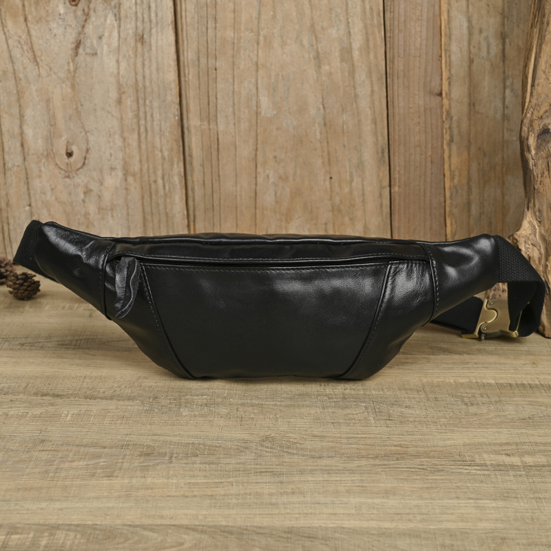 XB002 Vīriešu krūšu somiņa – ultra viegla, pirmās kārtas āda, poliestera odere