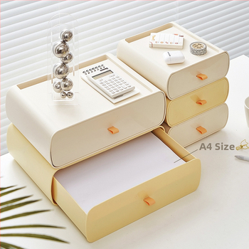 Momo life Íróasztali fiókos tárolóboxz | Plastic, modern minimalista stílus, nyomtatott logó, testreszabás