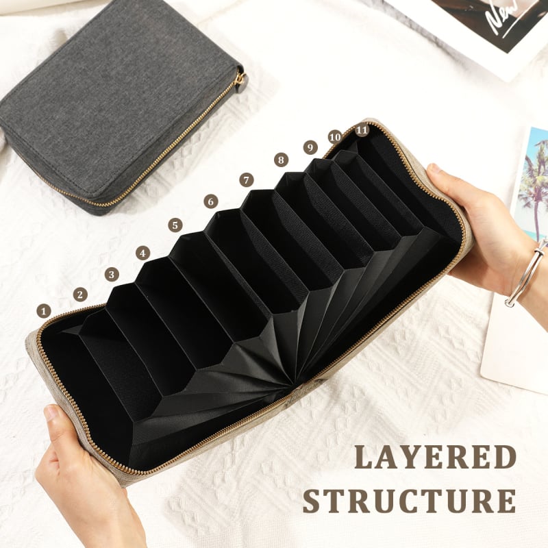 Чанта за съхранение на кръгови игли за плетене, стил чанти за ръчно плетене, оксфордска тъкан, прост дизайн, 50 броя в опаковка