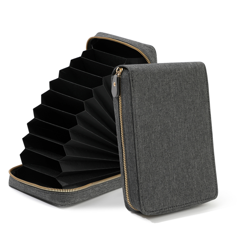 Чанта за съхранение на кръгови игли за плетене, стил чанти за ръчно плетене, оксфордска тъкан, прост дизайн, 50 броя в опаковка