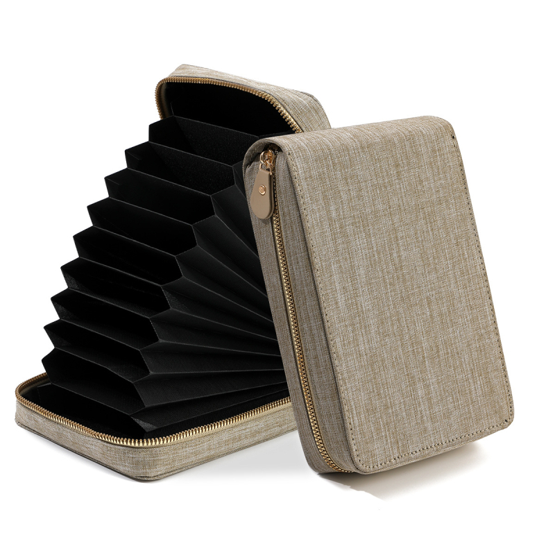 Чанта за съхранение на кръгови игли за плетене, стил чанти за ръчно плетене, оксфордска тъкан, прост дизайн, 50 броя в опаковка