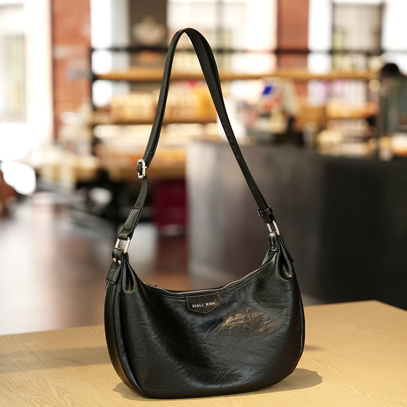 Golanda Dumpling Táska – PU, városi egyszerű stílus, keresztpántos, mindennapi használatra, cipzár és belső zsebek