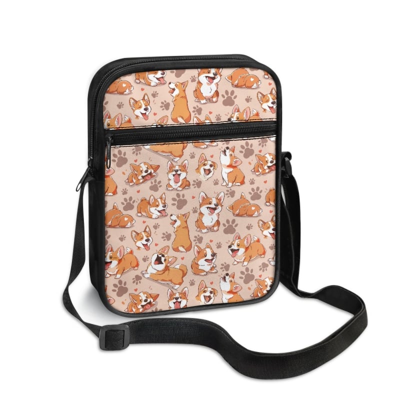 Geantă crossbody pentru bărbați, stil urban minimalist, poliester, model personalizat după desene, căptușeală poliester