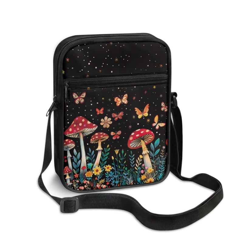 Geantă crossbody pentru bărbați, stil urban minimalist, poliester, model personalizat după desene, căptușeală poliester