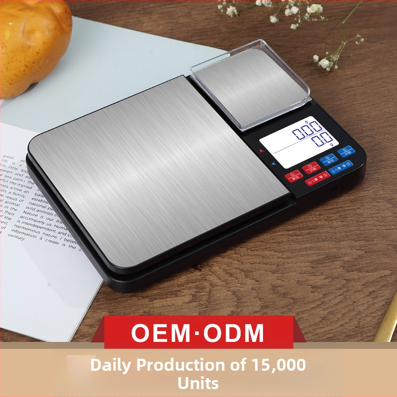 CX-918 Juvelyrinių elektroninių svarstyklių, matavimo diapazonas 1 g–10 kg, elektroninis matavimo būdas, maitinti 4,5 V baterija