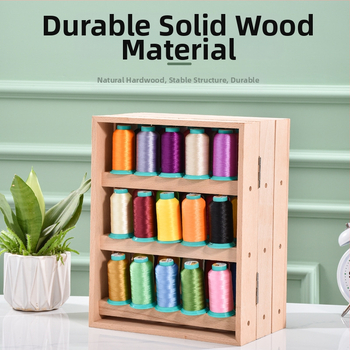 Ξύλινο ράφι κλωστών με σχέδιο Παγόδα – Αναδιπλούμενο τοίχου για αποθήκευση κλωστών, Μοντέρνο απλό στυλ, Guofeng, Αξεσουάρ χειροτεχνίας