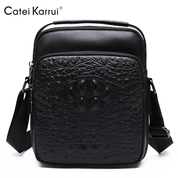 Férfi válltáska - felsőréteg marhabőr, belső nylon bélés, üzleti utakhoz és szabadidős utazásokhoz