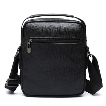 Férfi válltáska - felsőréteg marhabőr, belső nylon bélés, üzleti utakhoz és szabadidős utazásokhoz