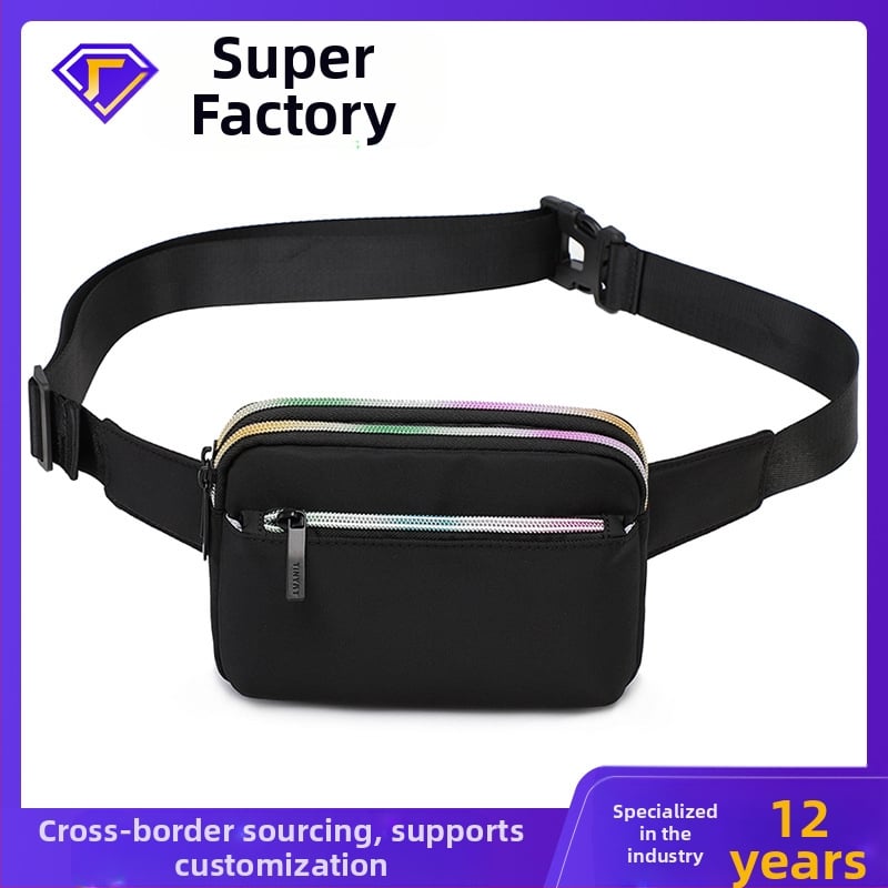 Geantă crossbody pentru femei, cu mai multe compartimente, poliester, închidere cu fermoar, buzunar cu fermoar în interior, buzunar pentru telefon, buzunar interior cu fermoar