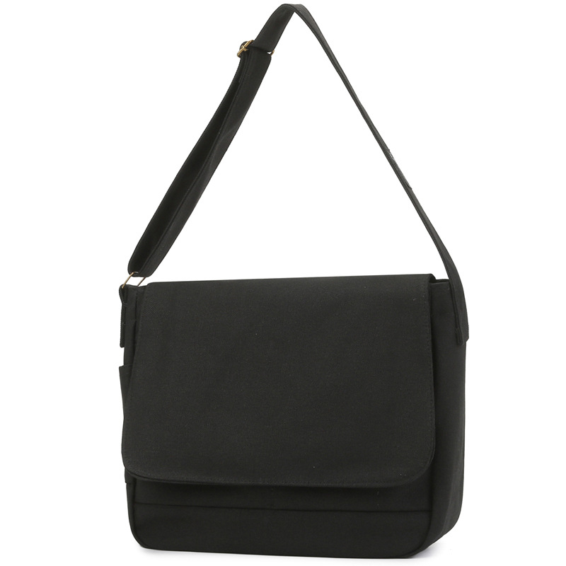 Мъжка платнена месинджър чанта за рамо, голям капацитет, дишаща, подплатена с нейлон, подходяща за 8-инчов лаптоп.