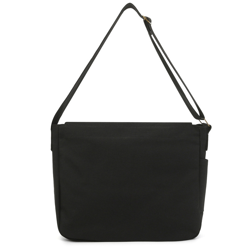 Мъжка платнена месинджър чанта за рамо, голям капацитет, дишаща, подплатена с нейлон, подходяща за 8-инчов лаптоп.