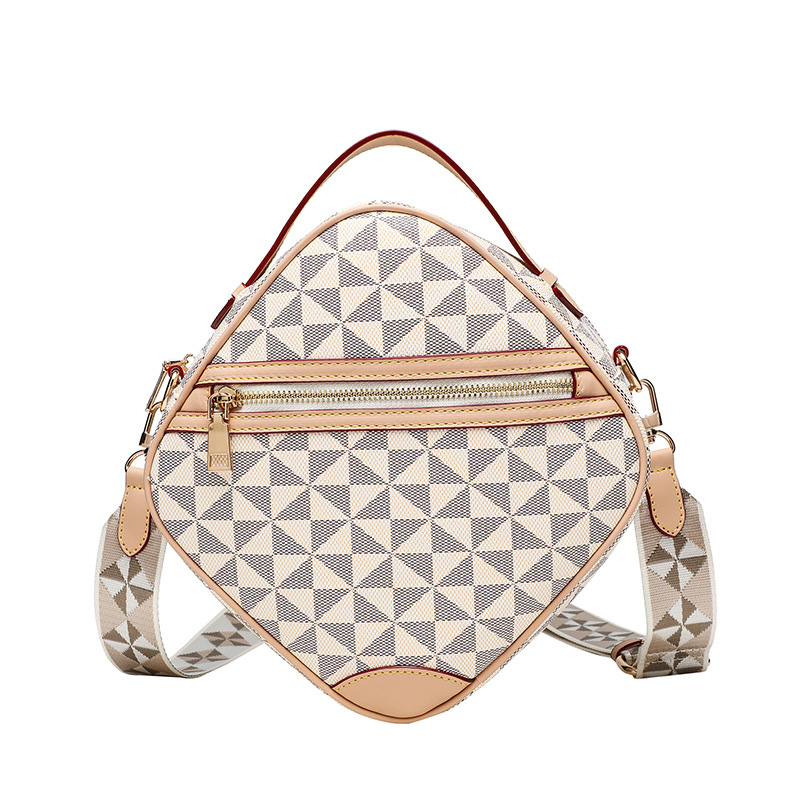 Sml PU szögletes oldaltáska cipzárral, 3D-s szerkezetű dizájn, poliészter bélés, belső zsebek a telefon és azonosító számára, egyetlen vállpánt, mindennapi használatra