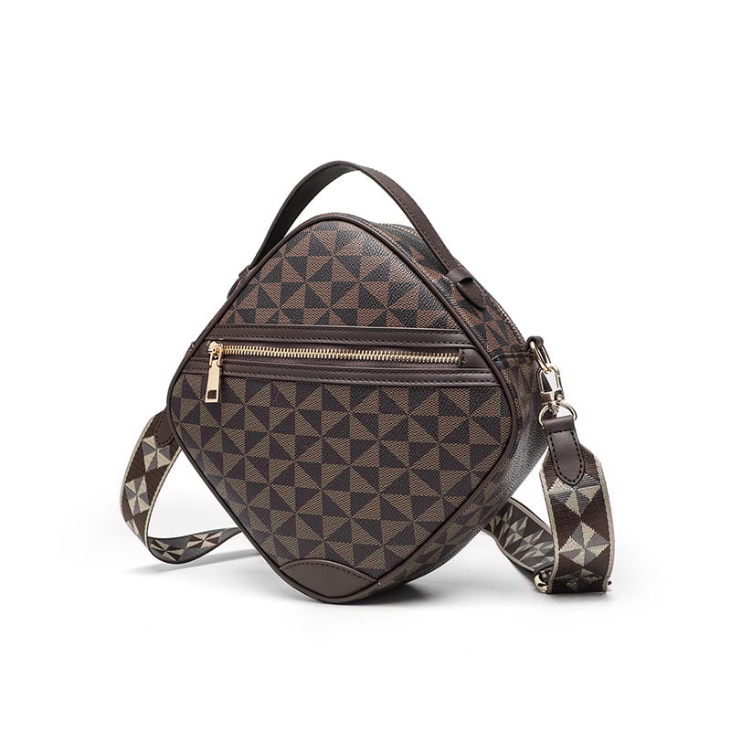 Sml PU szögletes oldaltáska cipzárral, 3D-s szerkezetű dizájn, poliészter bélés, belső zsebek a telefon és azonosító számára, egyetlen vállpánt, mindennapi használatra