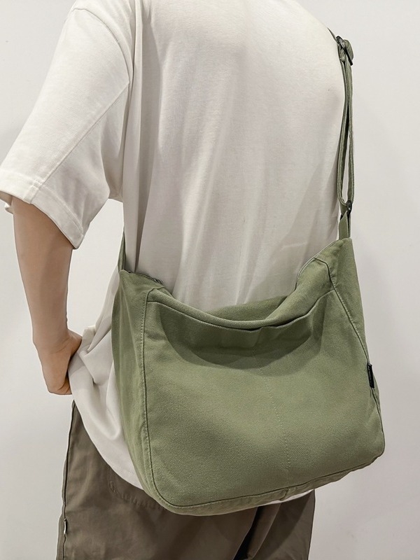 Vīriešu plecu soma, ielu stila, kanvas materiāls, iekšējā odere no neilona, elpojoša