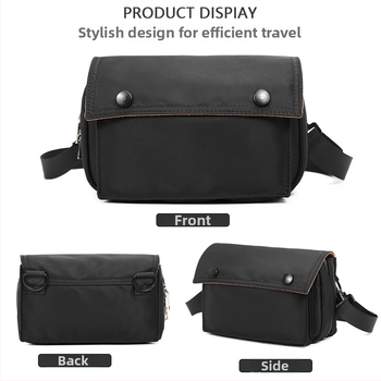 Мъжка месинджър чанта, уличен стил, Oxford плат, водоустойчива, подплата полиестер, за свободно време (уличен стил; Oxford плат; водоустойчива; подплата полиестер; свободно време)