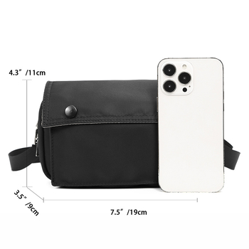 Мъжка месинджър чанта, уличен стил, Oxford плат, водоустойчива, подплата полиестер, за свободно време (уличен стил; Oxford плат; водоустойчива; подплата полиестер; свободно време)