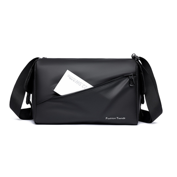 PUANTI vīriešu plecu soma pilsētas vienkāršā stilā, membrānas materiāls, poliestera odere, vienkrāsains raksts