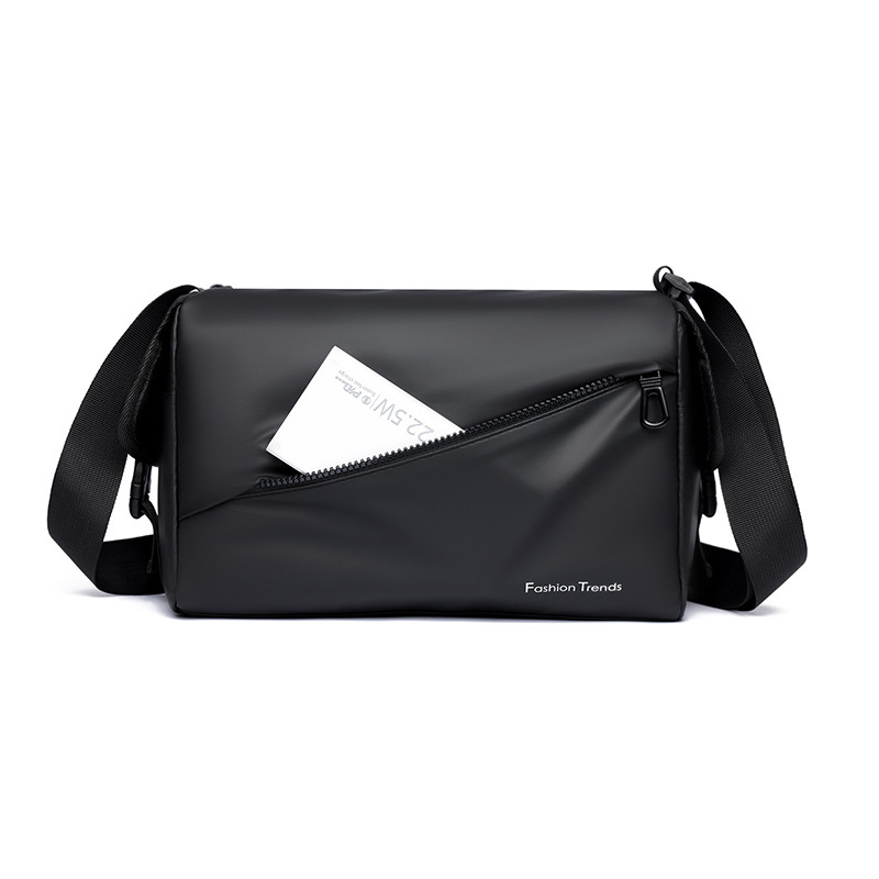 PUANTI vīriešu plecu soma pilsētas vienkāršā stilā, membrānas materiāls, poliestera odere, vienkrāsains raksts