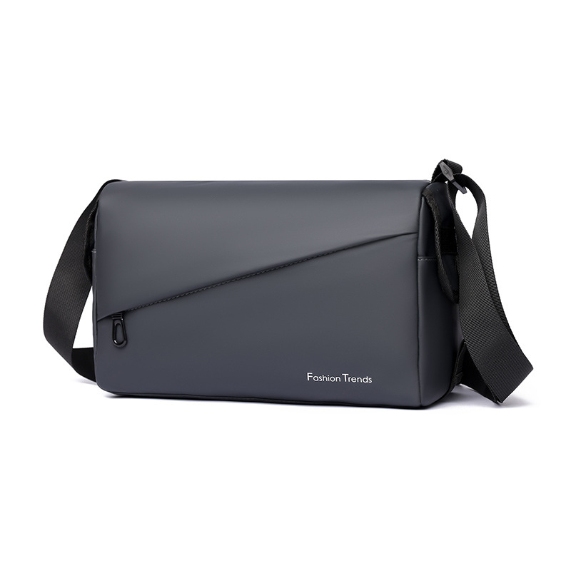 PUANTI vīriešu plecu soma pilsētas vienkāršā stilā, membrānas materiāls, poliestera odere, vienkrāsains raksts