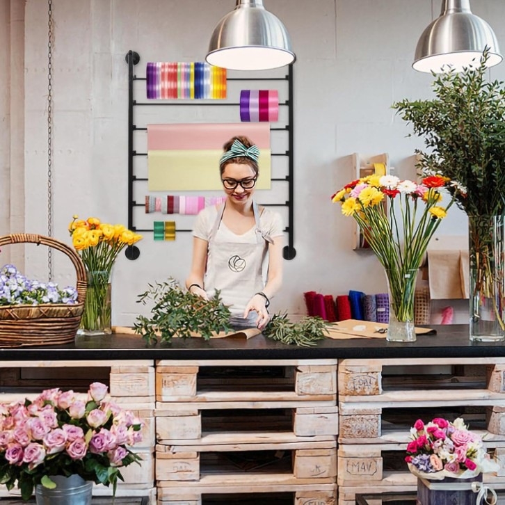 Μεταλλικός τοίχος για πετσέτες και φουλάρια με βαμμένη επιφάνεια, 5 kg αντοχή, 7 στρώσεις, στυλ ελαφριάς πολυτελείας