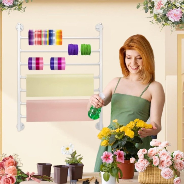 Μεταλλικός τοίχος για πετσέτες και φουλάρια με βαμμένη επιφάνεια, 5 kg αντοχή, 7 στρώσεις, στυλ ελαφριάς πολυτελείας