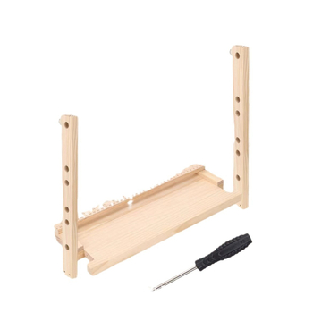 Ξύλινο ράφι αποθήκευσης κορδελών και μαλλιών, ιαπωνικού στυλ, επιτραπέζιος οργανωτής, τεσσάρων επιπέδων, πολυλειτουργικό