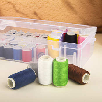 PP πλαστικό κουτί αποθήκευσης για κέντημα και ράψιμο, με 42 διαμερίσματα και κάλυμμα σκόνης, μοντέλο 42zxh, δυνατότητα λογότυπου κατά παραγγελία