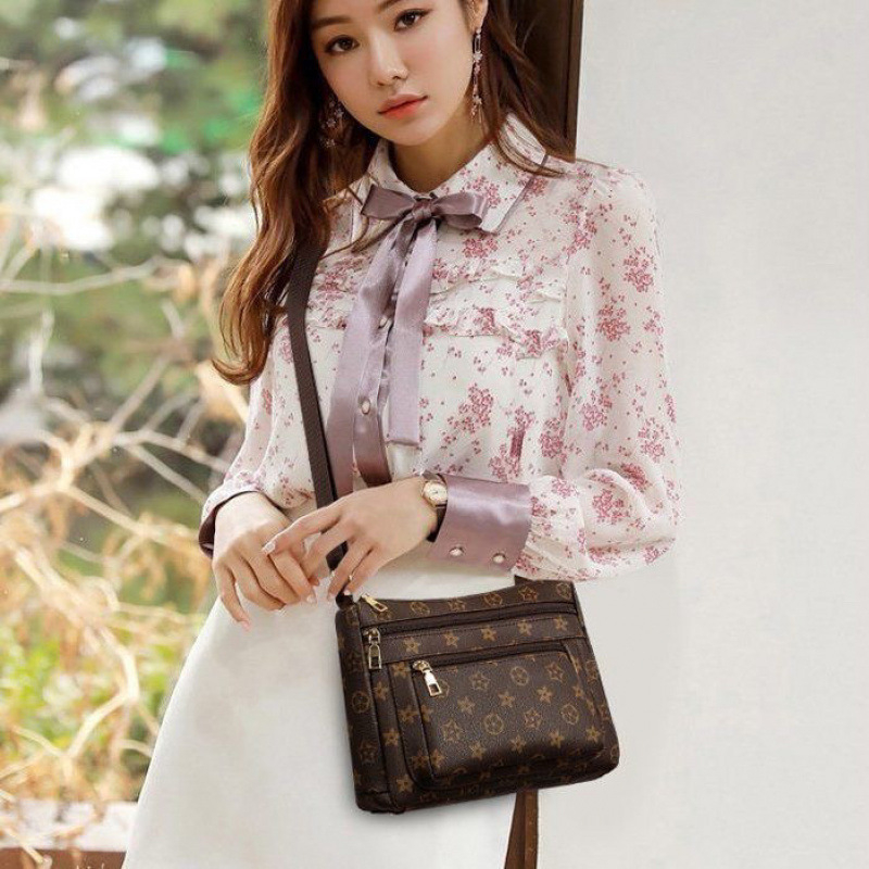 Női crossbody táska (Corduroy anyag; kis négyszögletes dizájn; cipzáras záródás; belső bélés: műbőr; márka: Yinse)