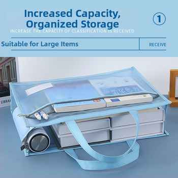 Чанта за изкуство с цип Bai Yi, нейлонова мрежеста конструкция, преносим учебен калъф за рисуване и маркери, модел: хартиен блок