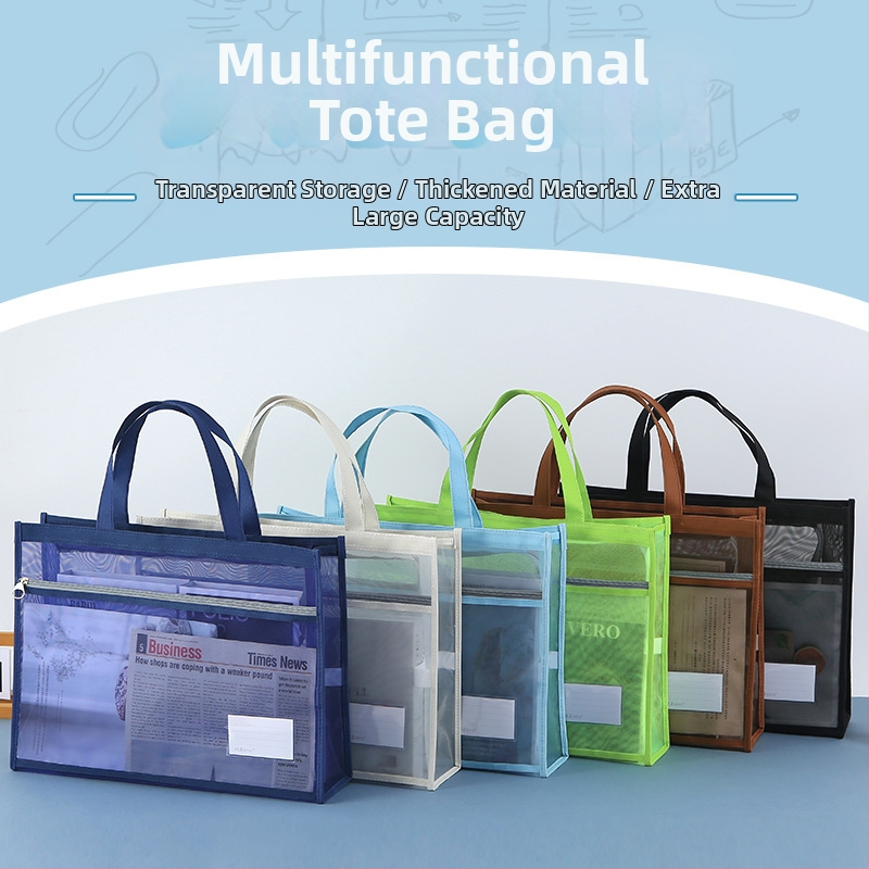 Чанта за изкуство с цип Bai Yi, нейлонова мрежеста конструкция, преносим учебен калъф за рисуване и маркери, модел: хартиен блок