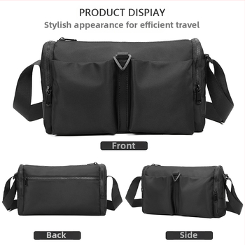 Мъжка чанта за през рамо в уличен стил, от оксфорд плат, водоустойчива и намалява натоварването, End&start.