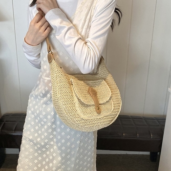 RE HRYTTON Utcai stílusú crossbody táska, papírszövése, párna alakú, cipzáras záródás, zseb a dokumentumok számára, mindennapi használatra
