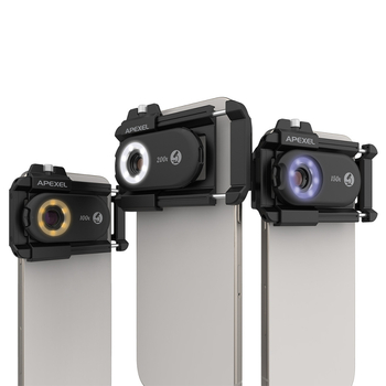 Μηχανικό μικροσκόπιο 200X, 3-σε-1 για κινητό τηλέφωνο, έλεγχος κοσμημάτων και κυκλωμάτων, ABS σώμα, 131 g, καθολικό μοντέλο