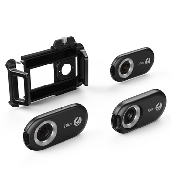 Μηχανικό μικροσκόπιο 200X, 3-σε-1 για κινητό τηλέφωνο, έλεγχος κοσμημάτων και κυκλωμάτων, ABS σώμα, 131 g, καθολικό μοντέλο