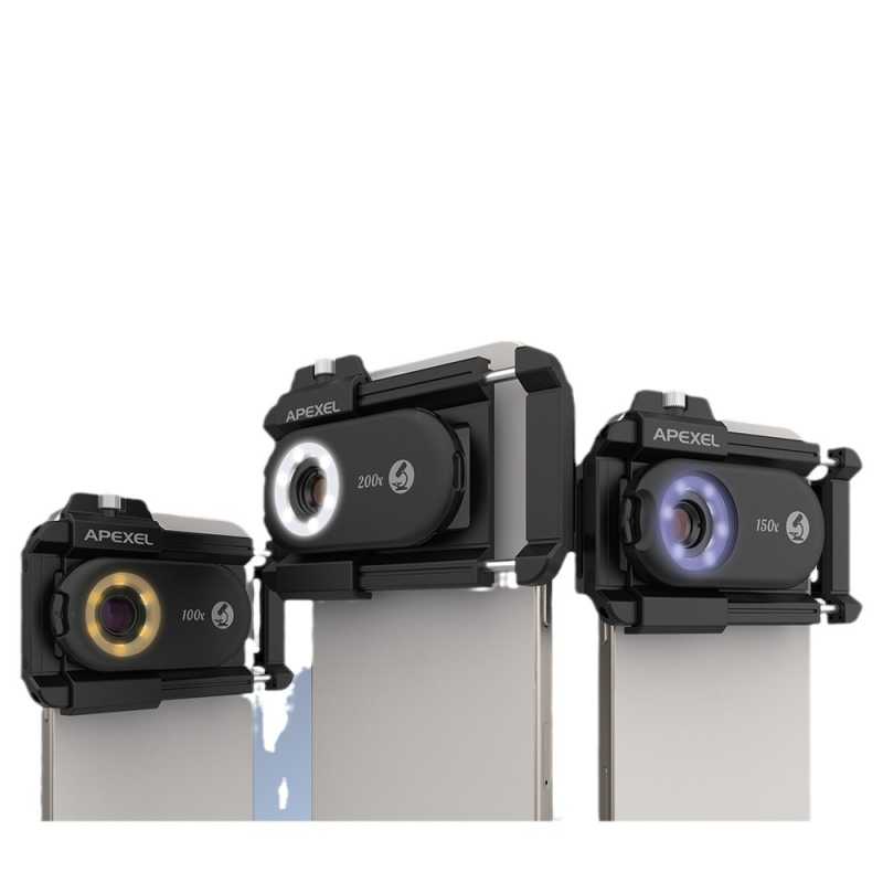 Μηχανικό μικροσκόπιο 200X, 3-σε-1 για κινητό τηλέφωνο, έλεγχος κοσμημάτων και κυκλωμάτων, ABS σώμα, 131 g, καθολικό μοντέλο