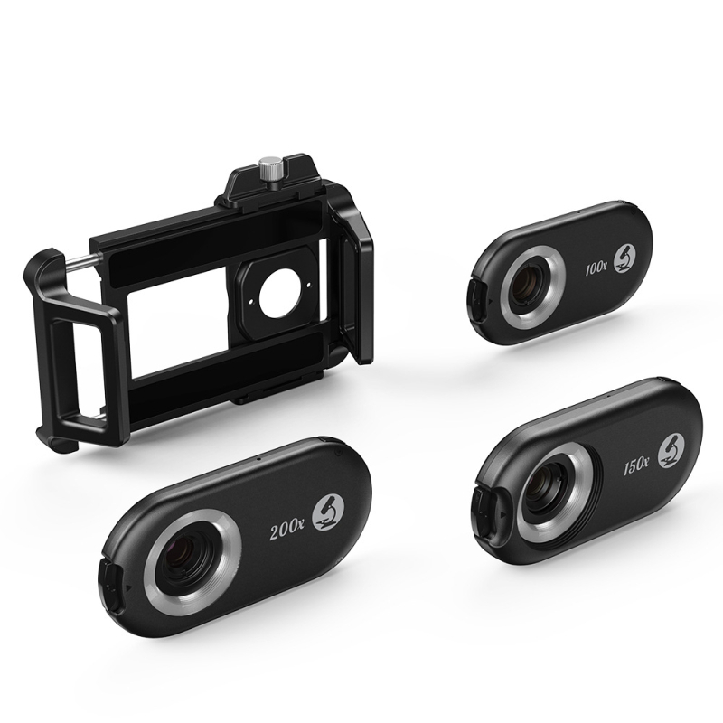 Μηχανικό μικροσκόπιο 200X, 3-σε-1 για κινητό τηλέφωνο, έλεγχος κοσμημάτων και κυκλωμάτων, ABS σώμα, 131 g, καθολικό μοντέλο